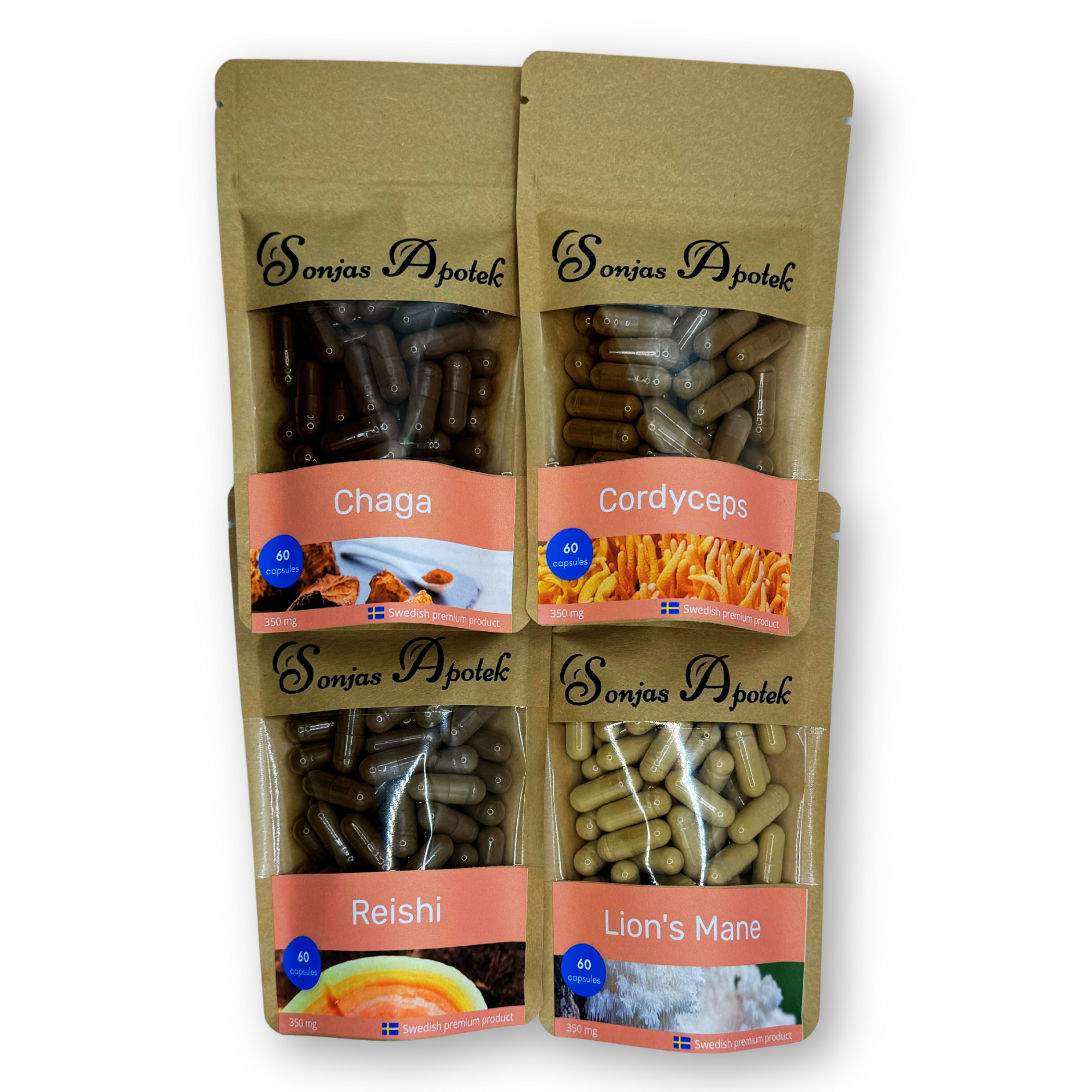 Svampekraft: Reishi, chaga, løvemanke, cordyceps